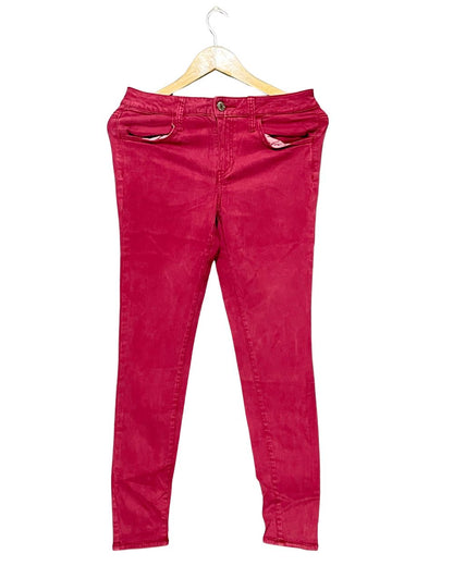 American Eagle Maroon Jeans For Women M