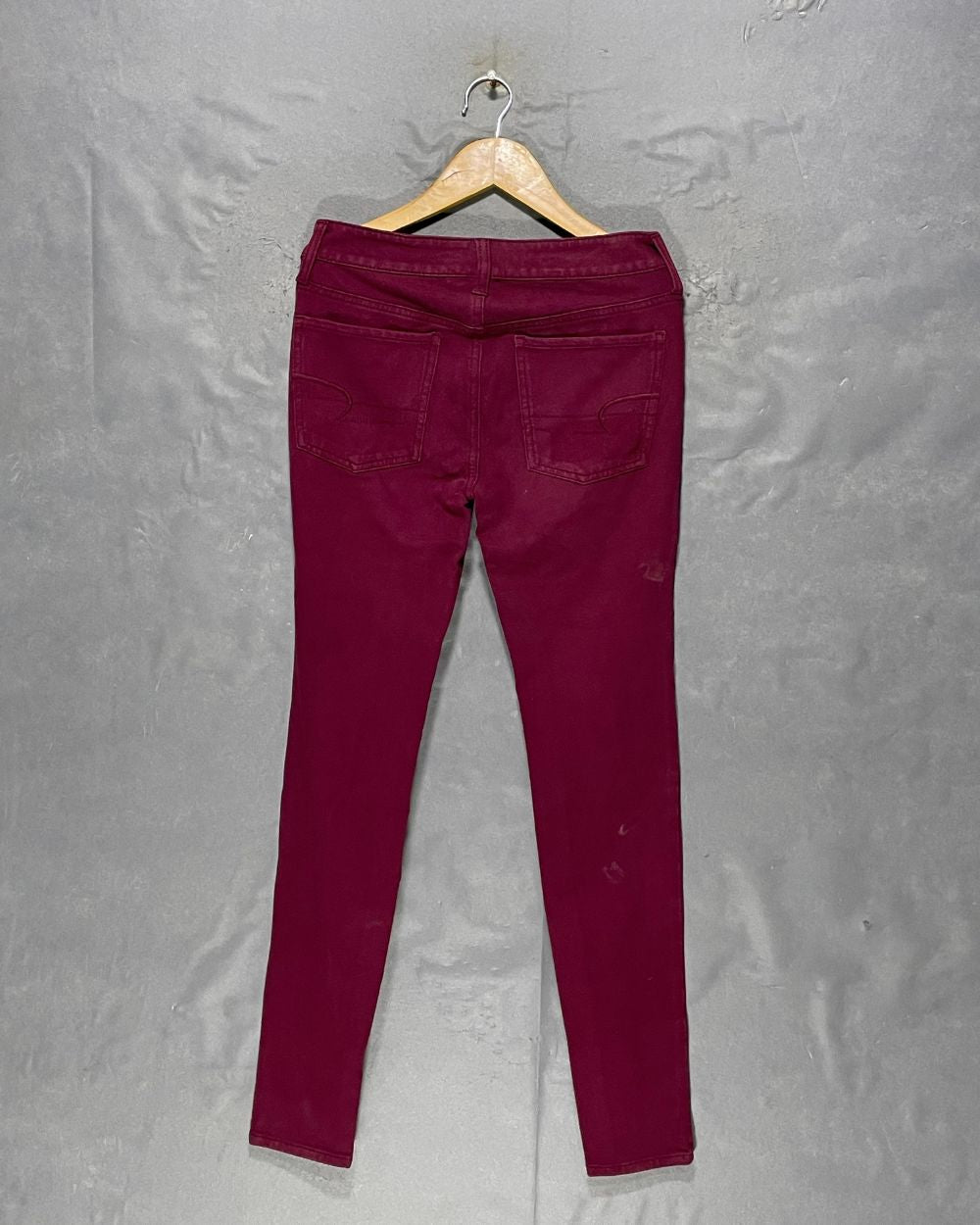 American Eagle Maroon Jeans For Women Small