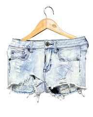 American Eagle Blue Jeans Short For Women S