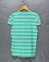 Aeropostale Green Cotton T Shirt For Women XS