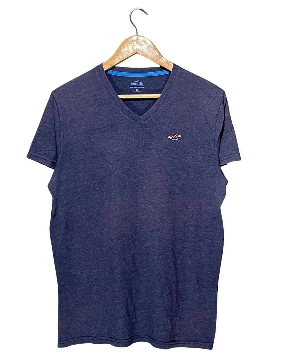 Hollister Blue Cotton T Shirt For Women M