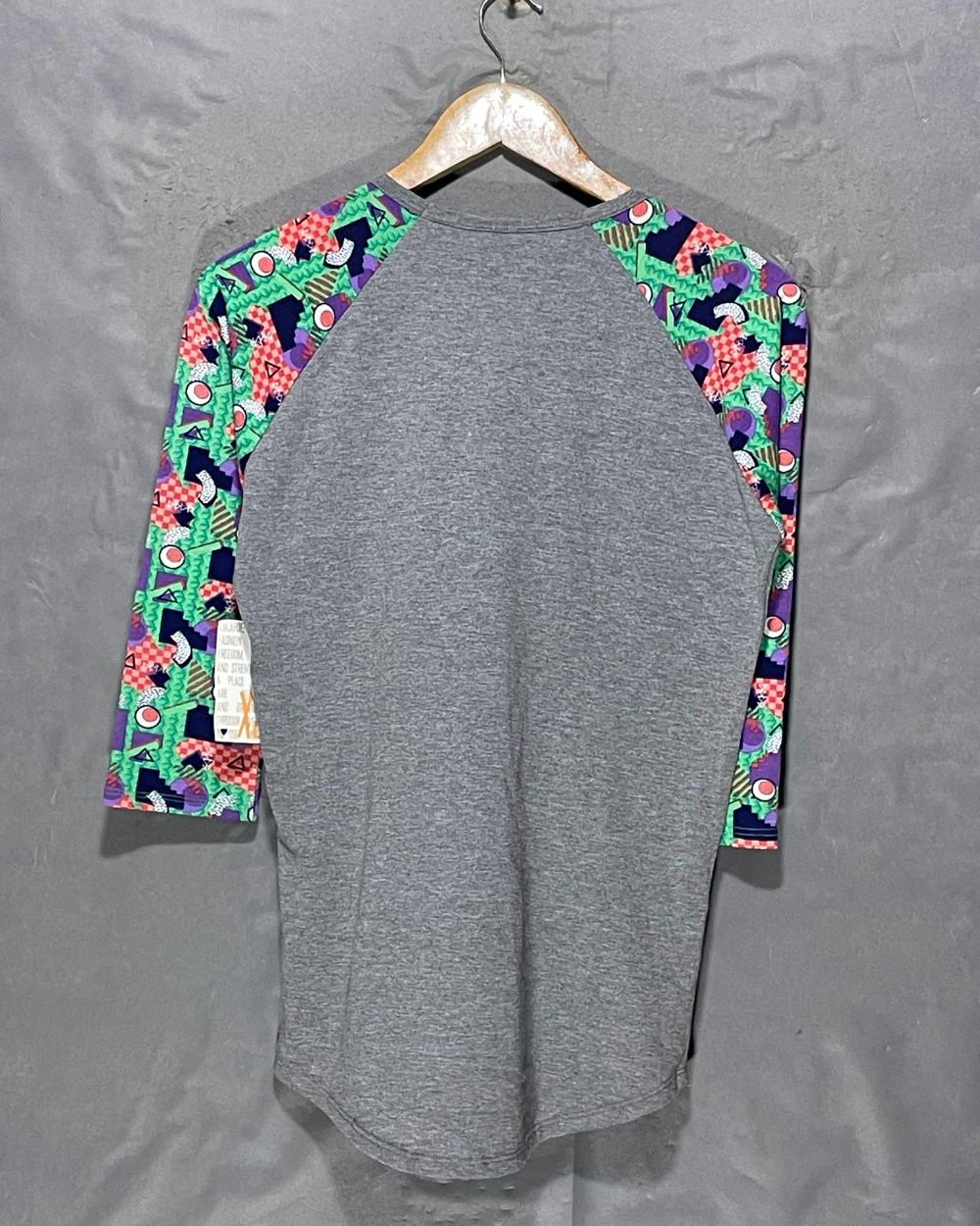 Lula Roe Gray Cotton T Shirt For Women XS