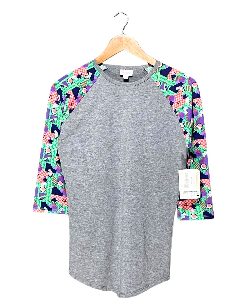 Lula Roe Gray Cotton T Shirt For Women XS