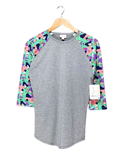 Lula Roe Gray Cotton T Shirt For Women XS