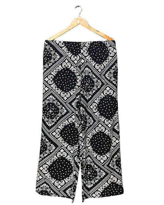 SHEIN Black Cotton Plazo For Women Large