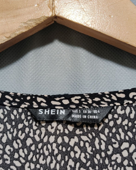 SHEIN Black Polyester For Women Crop Tops S