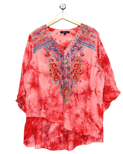 Calessa Pink Polyester For Women Crop Tops XL