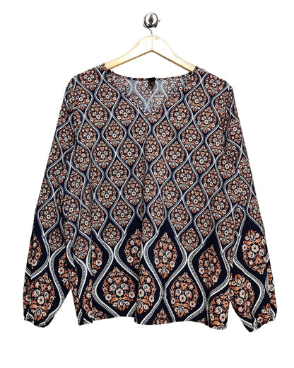 Emery Rose Brown Cotton For Women Crop Tops XXL