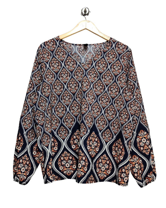 Emery Rose Brown Cotton For Women Crop Tops XXL