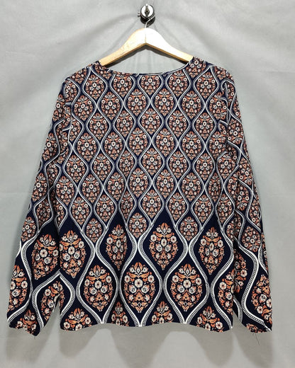 Emery Rose Brown Cotton For Women Crop Tops XXL