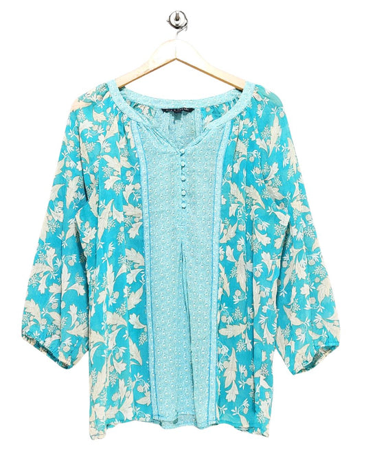 Zac & Rachel Blue Polyester For Women Tops XL