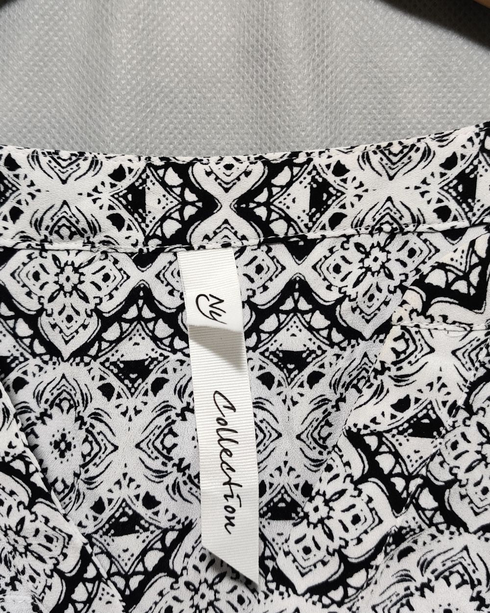 Ny Collection White Polyester For Women Crop Tops Medium