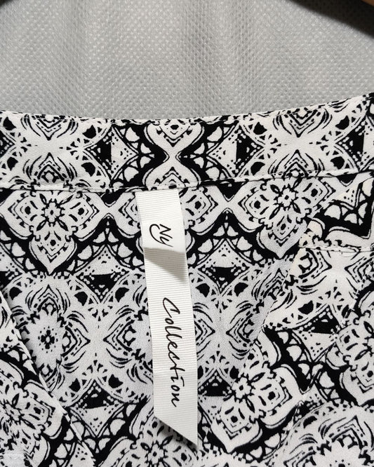 Ny Collection White Polyester For Women Crop Tops Medium