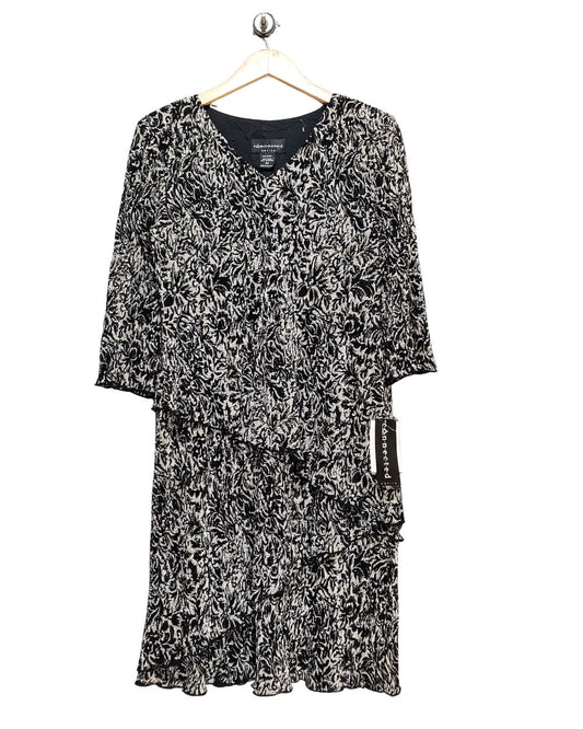 Connected Petite Black Polyester For Women Dresses Medium