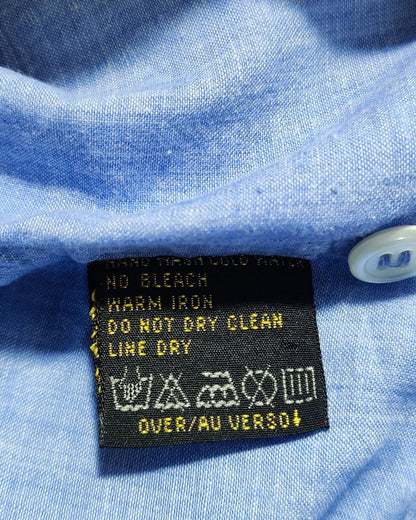 Thrift Queen Blue Cotton For Women Top Shirt XL