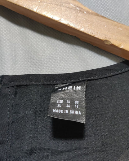 SHEIN Black Polyester For Women Crop Top XL