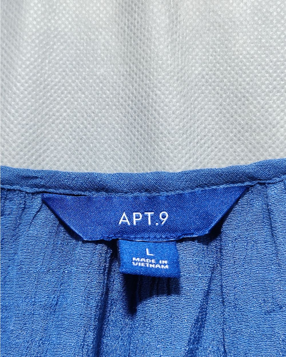 APT.9 Blue Cotton For Women Crop Top L