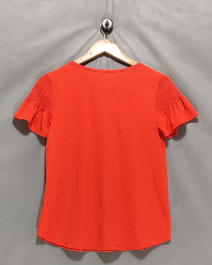 Nine West Red Cotton For Women Crop Top XS