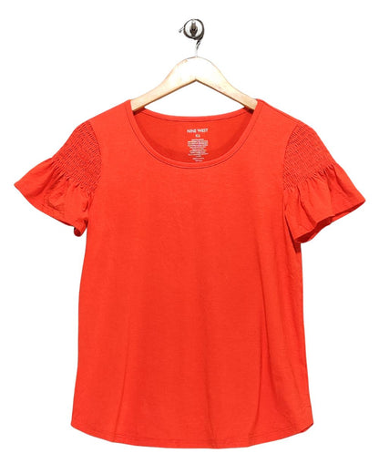 Nine West Red Cotton For Women Crop Top XS