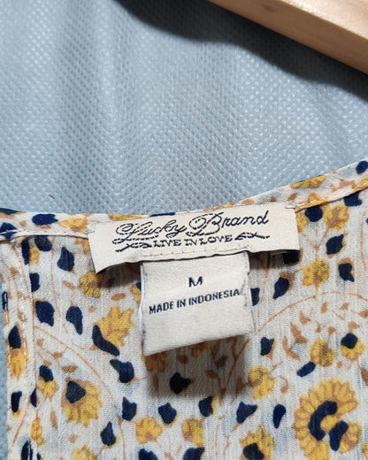 Lucky Brand Cream Cotton For Women Crop Top M