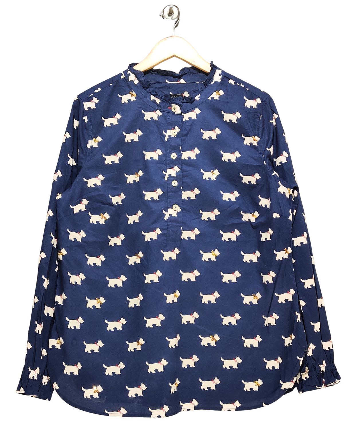 Talbots Blue Cotton For Women Top Shirt L