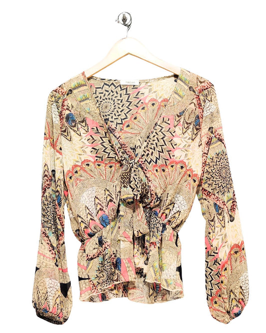 Persaya Cream Cotton For Women Crop Top M