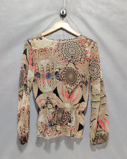 Persaya Cream Cotton For Women Crop Top M