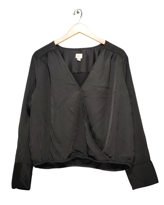 A New Day Black Cotton For Women Crop Top XL