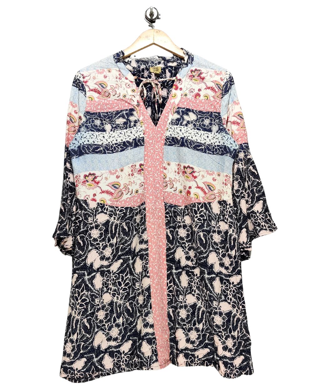 True Craft Blue Cotton For Women Crop Top M