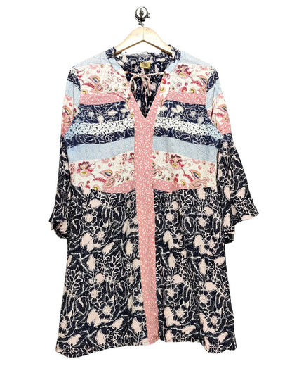 True Craft Blue Cotton For Women Crop Top M