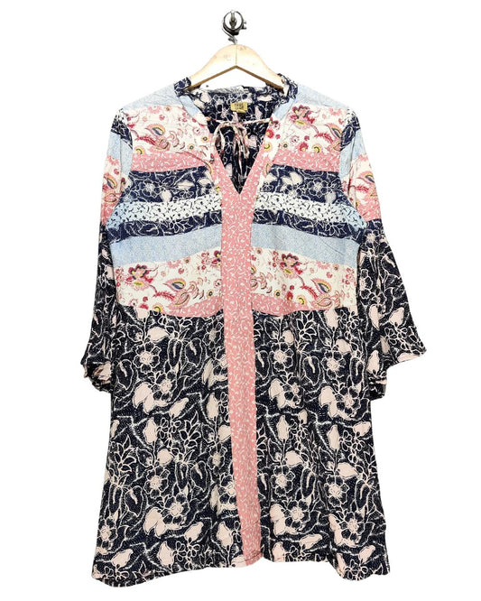 True Craft Blue Cotton For Women Crop Top M