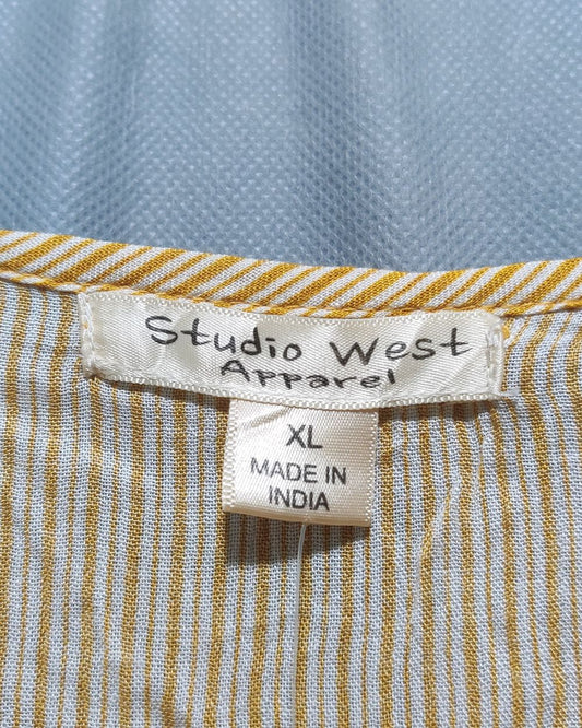 Studio West Apparel Yellow Cotton For Women Crop Top XL