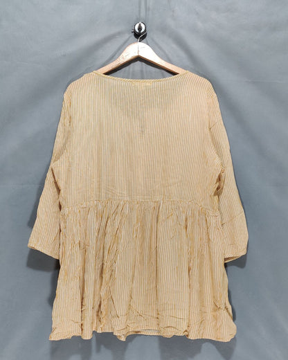 Studio West Apparel Yellow Cotton For Women Crop Top XL