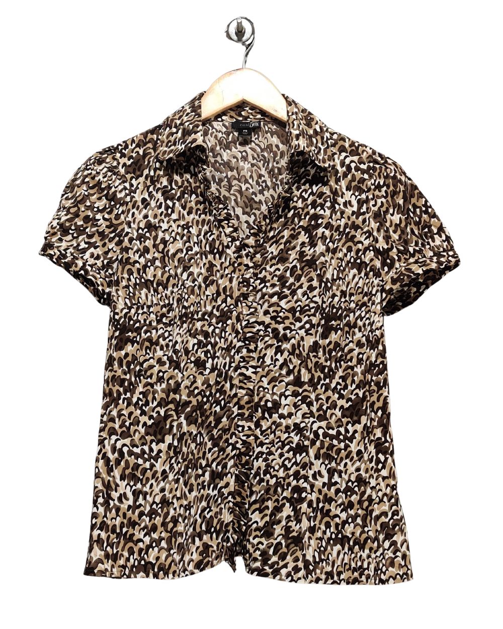 East 5th Brown Cotton For Women Crop Top S