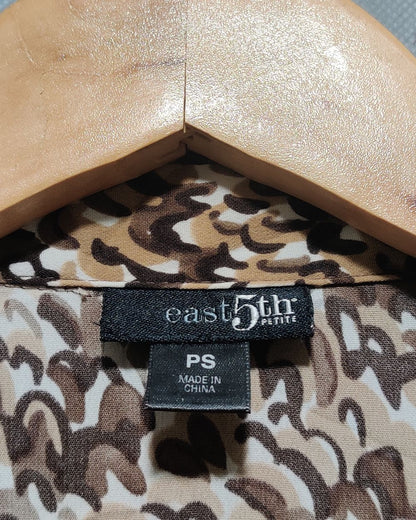 East 5th Brown Cotton For Women Crop Top S