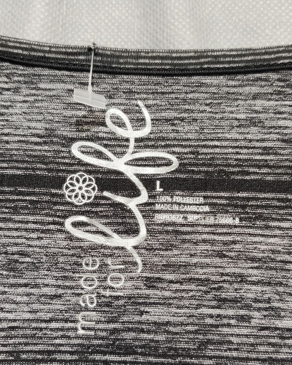 Lile Gray Cotton For Women Crop Top L