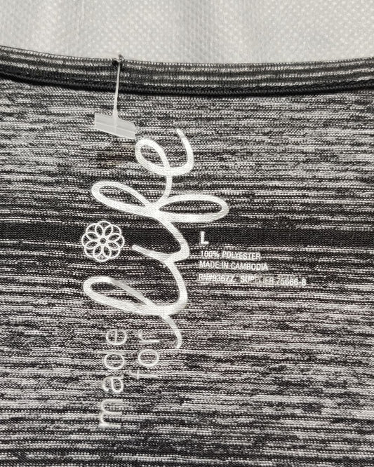 Lile Gray Cotton For Women Crop Top L