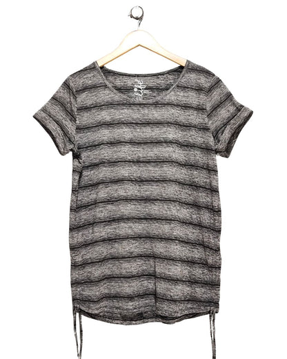 Lile Gray Cotton For Women Crop Top L