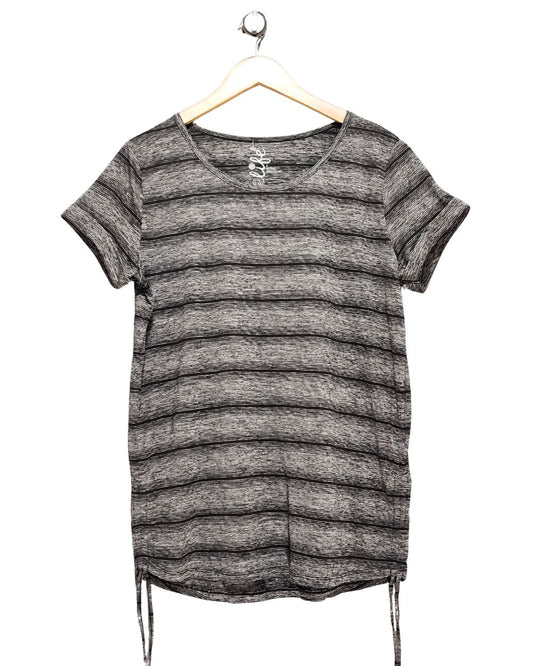 Lile Gray Cotton For Women Crop Top L