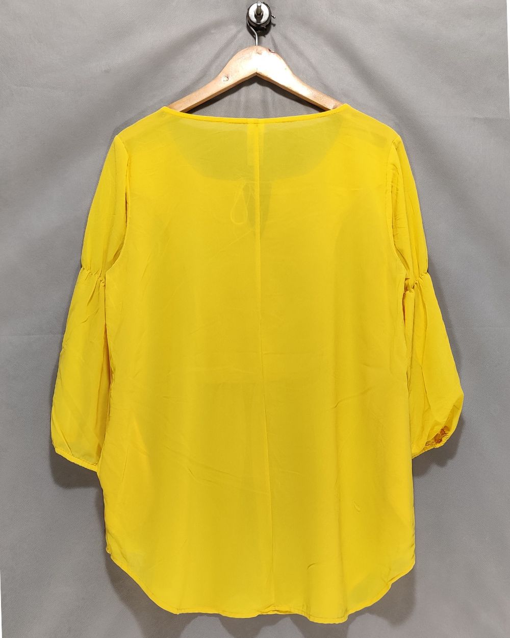 Thrift Queen Yellow Cotton For Women Crop Top M