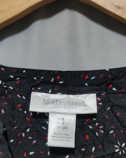 Motherhood Black Cotton For Women Crop Top Small