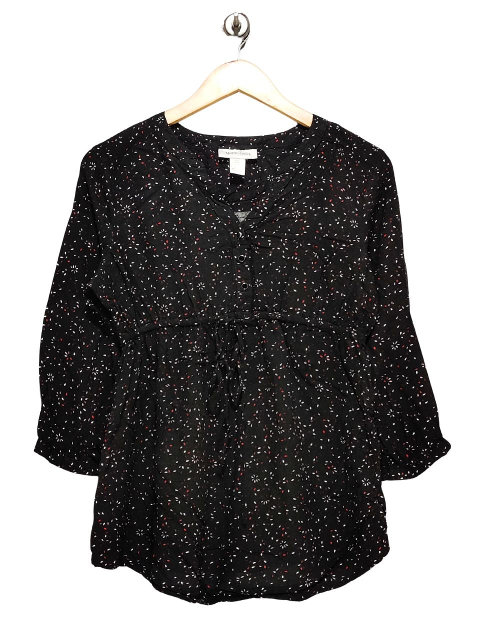 Motherhood Black Cotton For Women Crop Top Small