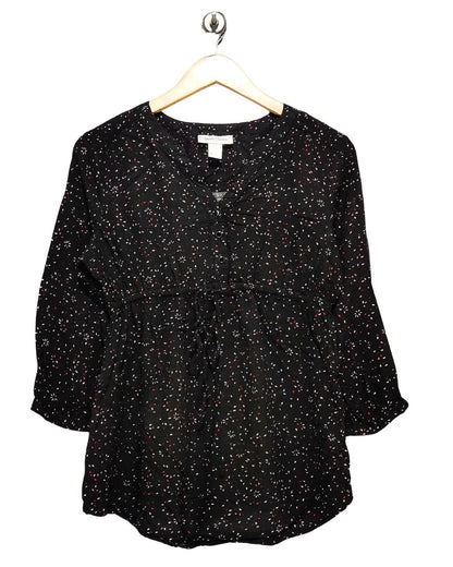 Motherhood Black Cotton For Women Crop Top Small