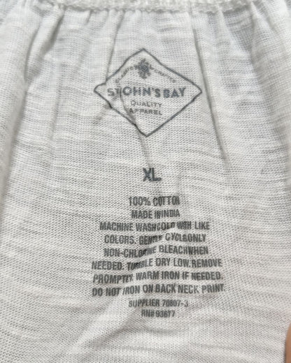 St John's Bay White Cotton For Women Crop Top XL