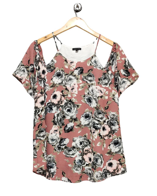 M.M Pink Cotton For Women Crop Top XL