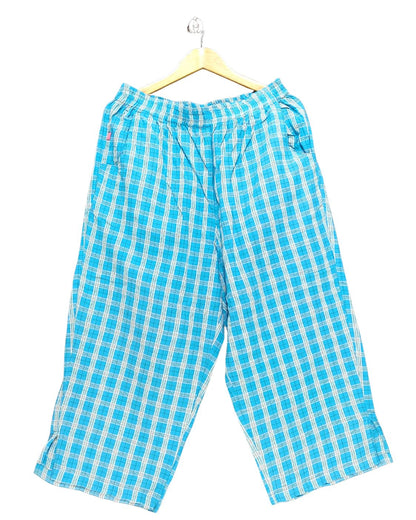 Women Within Blue Cotton Plazo For Women M