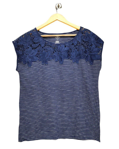 St John's Bay Blue For Women Crop Top L