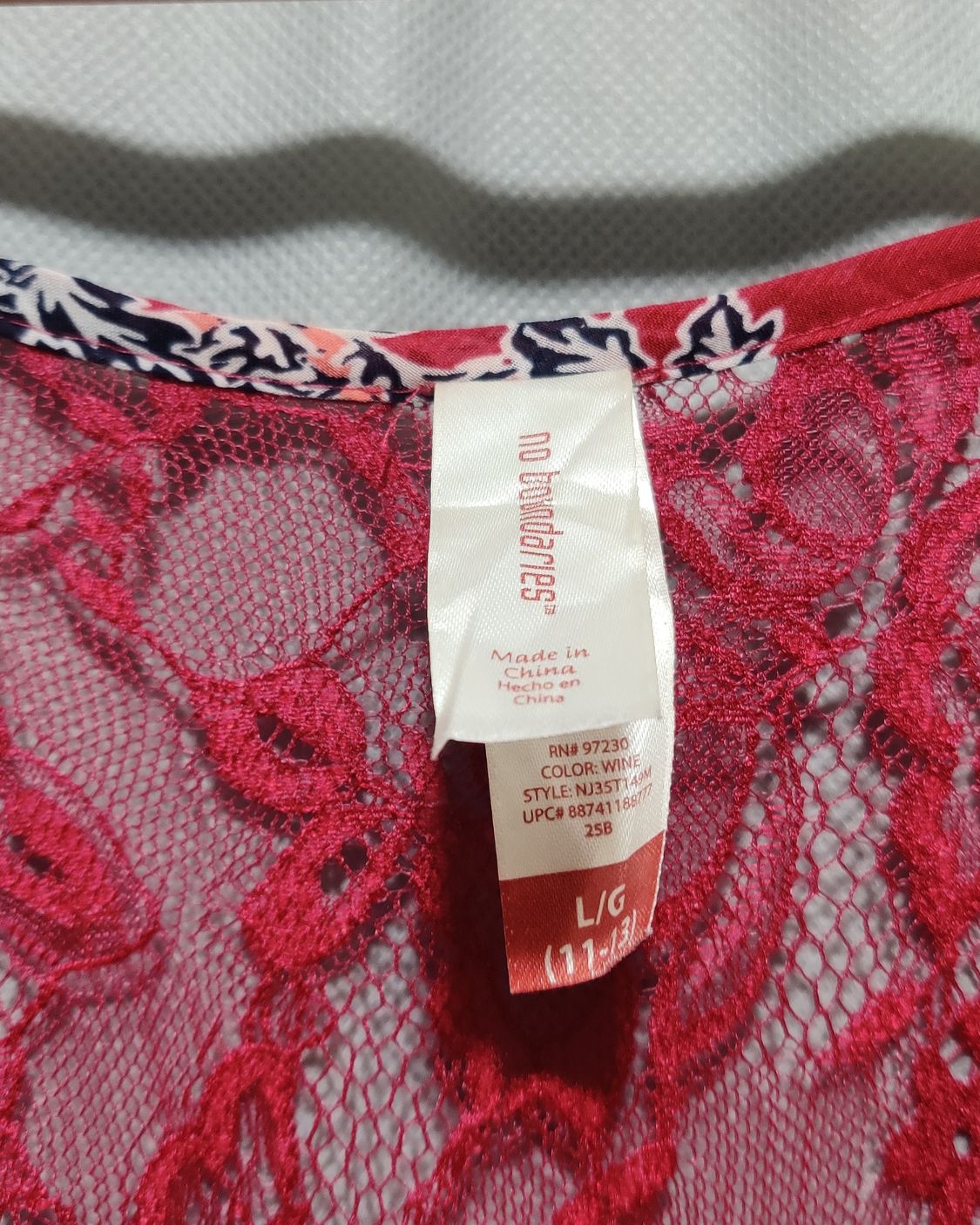 No Boundaries Red For Women Crop Top L