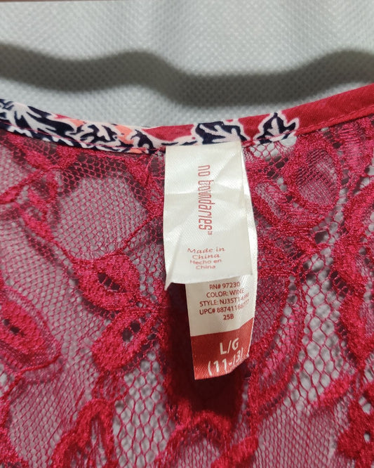 No Boundaries Red For Women Crop Top L