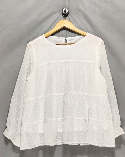 Thrift Queen White For Women Crop Top XL